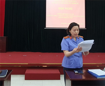 Viện KSND huyện Hoài Đức tham gia cùng Phòng 8, Viện KSND thành phố Hà Nội...